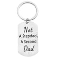 Step Dad Keychain Father's Day Gifts - Step Dad Gifts from Stepdaughter Son Kids, Not A Stepdad a Second Dad Keychain Gifts