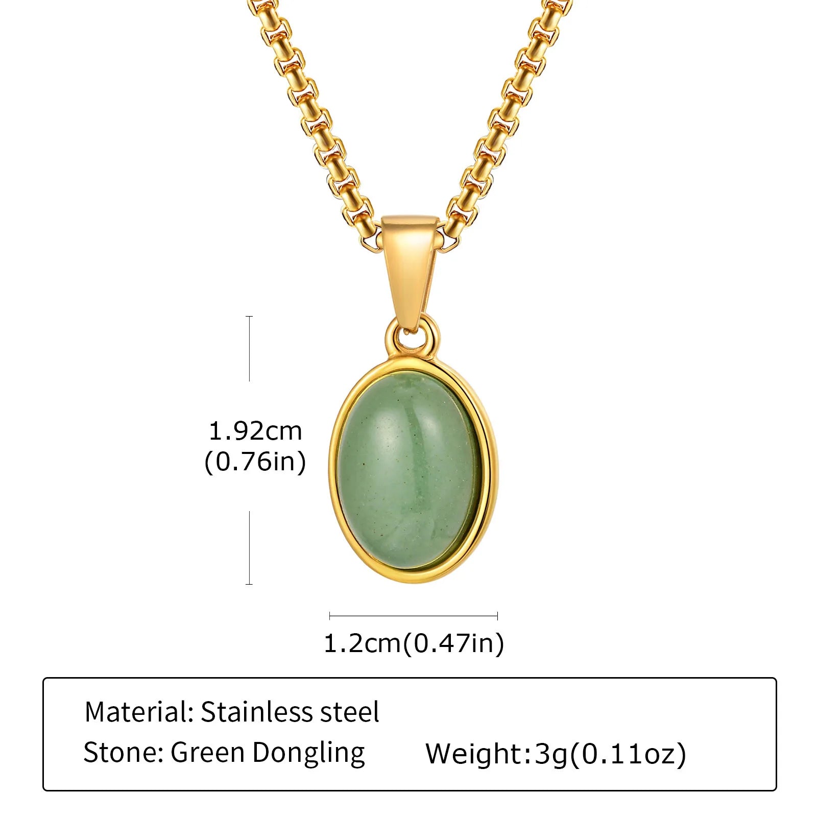 Trendy Pendant Necklaces for Men,Square Natural Stone Stainless Steel Necklaces,Hip Hop Healing Jewelry Gifts for Husband Dad