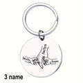 Creative Personalized Name Stainless Steel Key Tag Car Key Ornament Suitable for Father's Day Mother's Day Christmas Brother's H