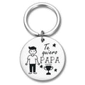 Te Quiero PAPA Spain I Love You Father's Day Birthday Gift Dad KeyChain Ring Stainless Steel Jewelry Accessories Fashion Pendant
