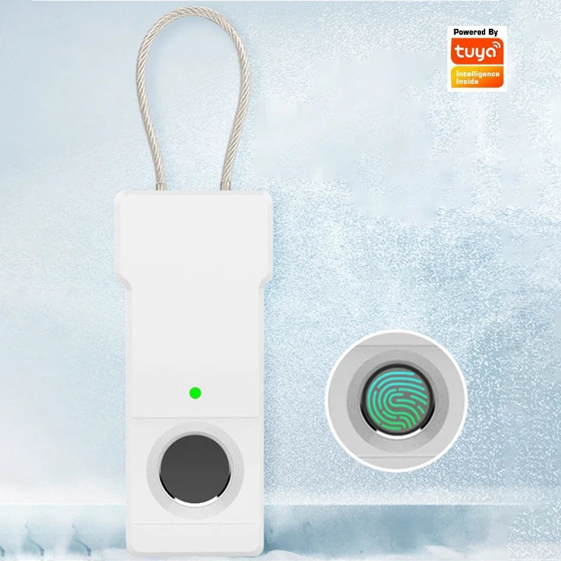 Tuya Fingerprint Padlock Bluetooth Combination Padlock Suitcase Luggage New Metal Code Lock Mini Fingerprint Key Anti-Theft Lock