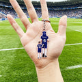 Custom Football Team Pendant Keychain Custom Football Player Team Name Number Personalized Custom Father's Day Keychain Dad Gift