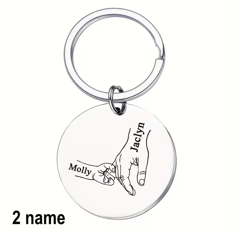 Creative Personalized Name Stainless Steel Key Tag Car Key Ornament Suitable for Father's Day Mother's Day Christmas Brother's H