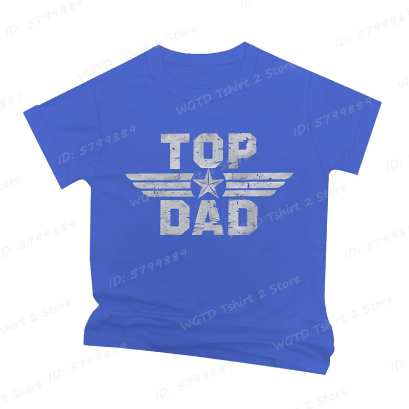 Top Dad Letter Print T-shirt, Men's Casual Comfy Short Sleeve Crew Neck Tees, Father's Day Tshirt, Dad Gifts, Men's Clothing