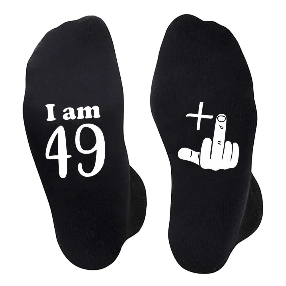 Funny 50th Birthday Socks Rude Novelty Gift for Fathers or Husbands 50 Year Old Decoration Supplies Birthday Party Accessories