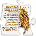 Personalized Dad Keepsake: Puzzle Acrylic Sign (Daughter/Son). Thank You Gift – Father’s Day (Grandpa/Stepdad/Father-in-law).