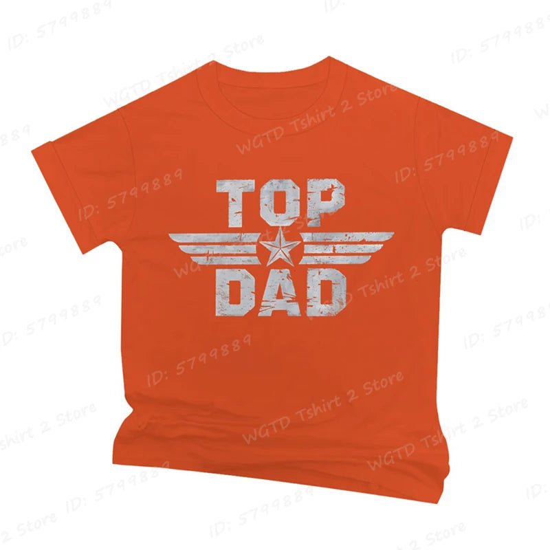 Top Dad Letter Print T-shirt, Men's Casual Comfy Short Sleeve Crew Neck Tees, Father's Day Tshirt, Dad Gifts, Men's Clothing