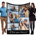 1pc Customized Blanket With Your Family Photo Warm Personalized Blankets for Lover Mom for Mothers' Day Fathers Bithday Gifts