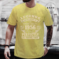 Vintage 1956 69th Birthday Men's Tees Birthday Made in 1956 Shirt of Dad Legends Were Born in 1956 Perfectly Shirt Gift for Dad