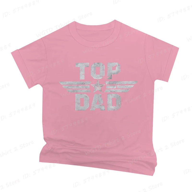Top Dad Letter Print T-shirt, Men's Casual Comfy Short Sleeve Crew Neck Tees, Father's Day Tshirt, Dad Gifts, Men's Clothing