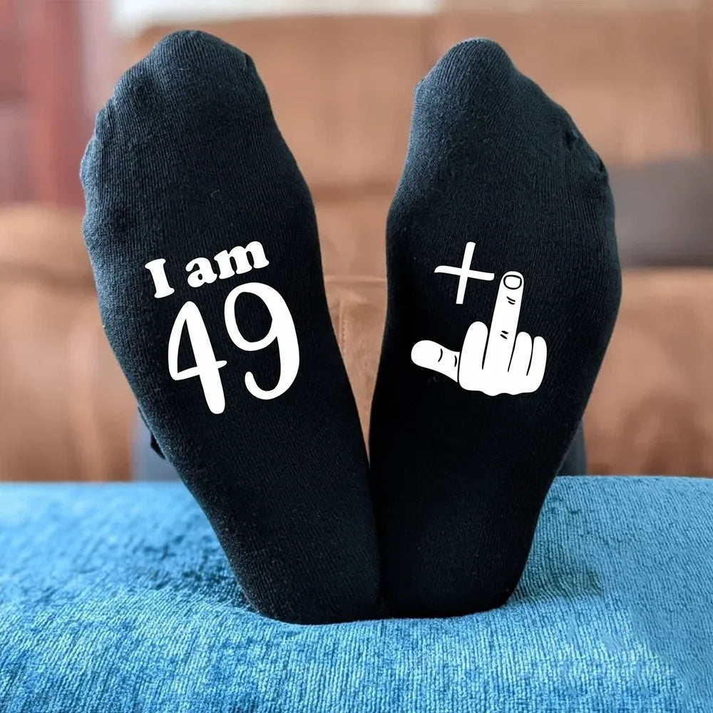 Funny 50th Birthday Socks Rude Novelty Gift for Fathers or Husbands 50 Year Old Decoration Supplies Birthday Party Accessories