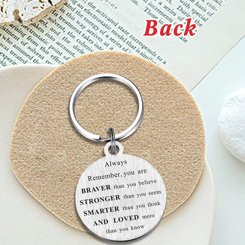 Inspirational Son Keychain - To My Son Gifts from Mom Dad  - Unique Gifts for Graduation Birthday Christmas Back to School