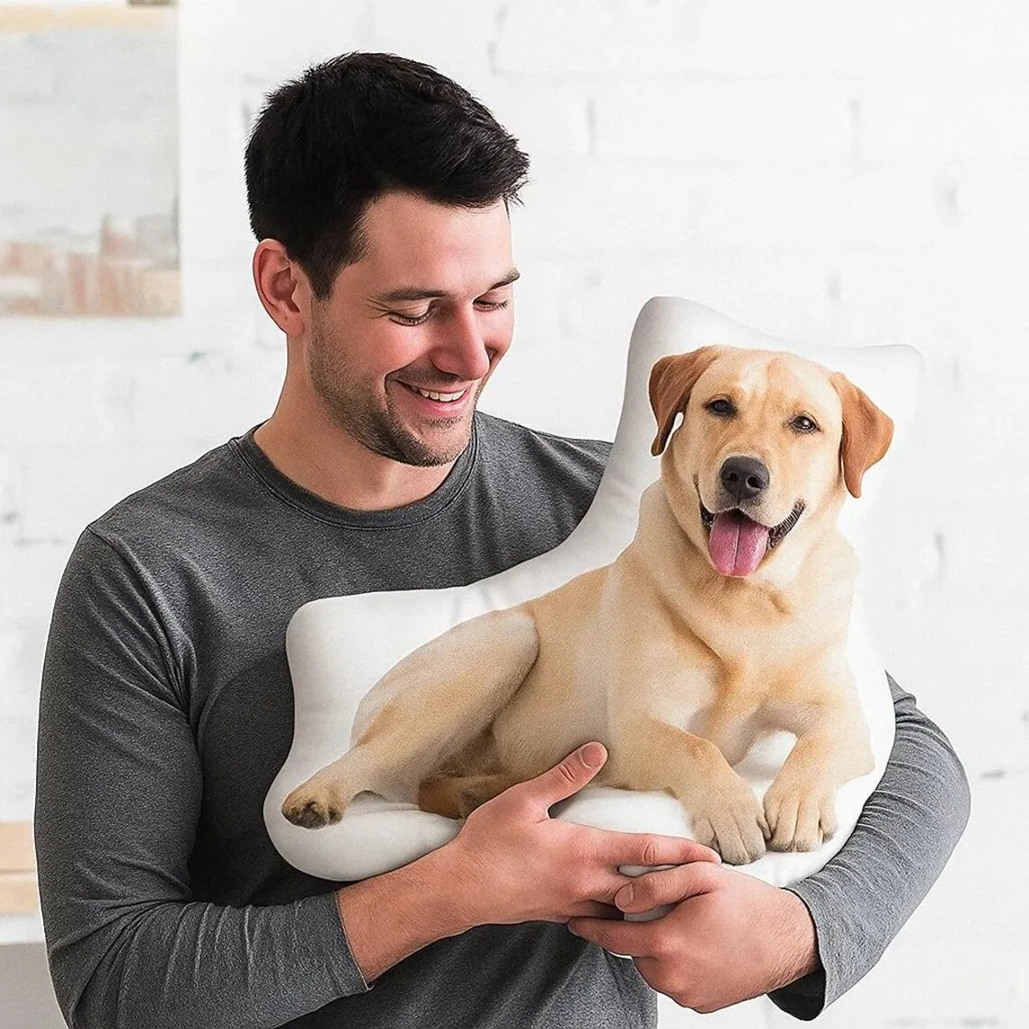 Custom Pet Portrait Pillow — The Perfect Father's Day Gift