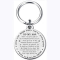 Inspirational Son Keychain - To My Son Gifts from Mom Dad  - Unique Gifts for Graduation Birthday Christmas Back to School