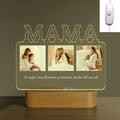 Personalized Photo Text Acrylic Night Light Custom Bedside Lamp with Message Unique Mother's Day Birthday Gift for Mom ﻿